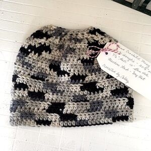 2/$49 Handmade Messy Bun Ponytail Hats Choose from 2 Styles! Crochet Knit Gift